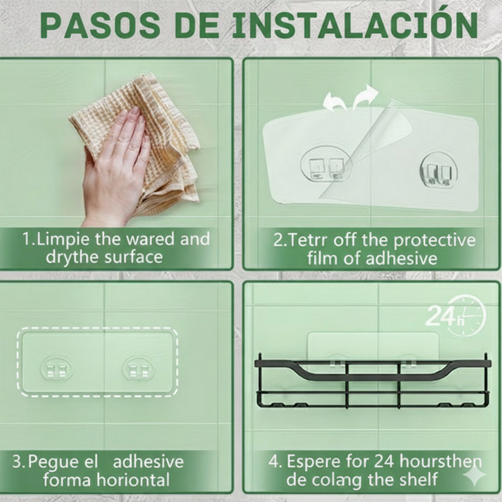 Organizador de Baño Negro en Metal – Set Completo 5 Piezas Moderno®