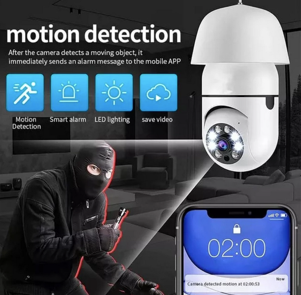 Cámara Bombillo 360° Inteligente WiFi ®