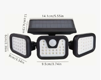 Reflector Solar LED Multidireccional – Iluminación de Seguridad Exterior sin Cables®