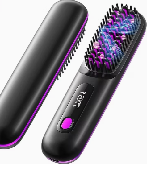 Cepillo Alisador Portátil Recargable por USB – Belleza sin Cables ni Frizz®
