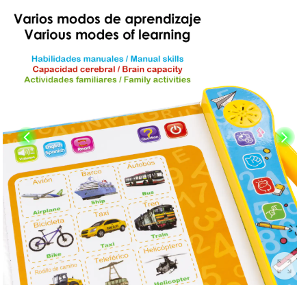 Libro Educativo con Voz — Aprendizaje Temprano en Dos Idiomas®