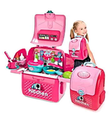 Set de Cocina Portátil para Niñas con Maleta 40 cm®