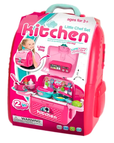 Set de Cocina Portátil para Niñas con Maleta 40 cm®
