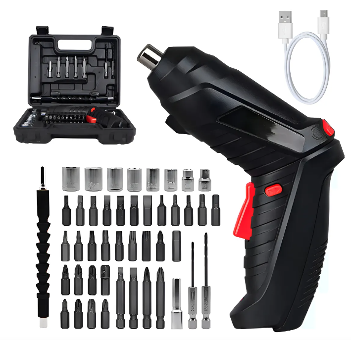 Destornillador Recargable 47 Piezas con Estuche®