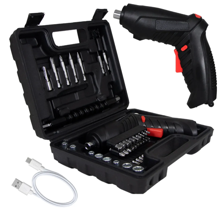 Destornillador Recargable 47 Piezas con Estuche®