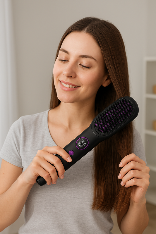 Cepillo Alisador Portátil Recargable por USB – Belleza sin Cables ni Frizz®