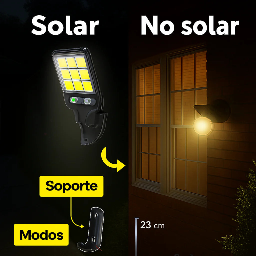 Lámpara solar LED con sensor de movimiento y control remoto®