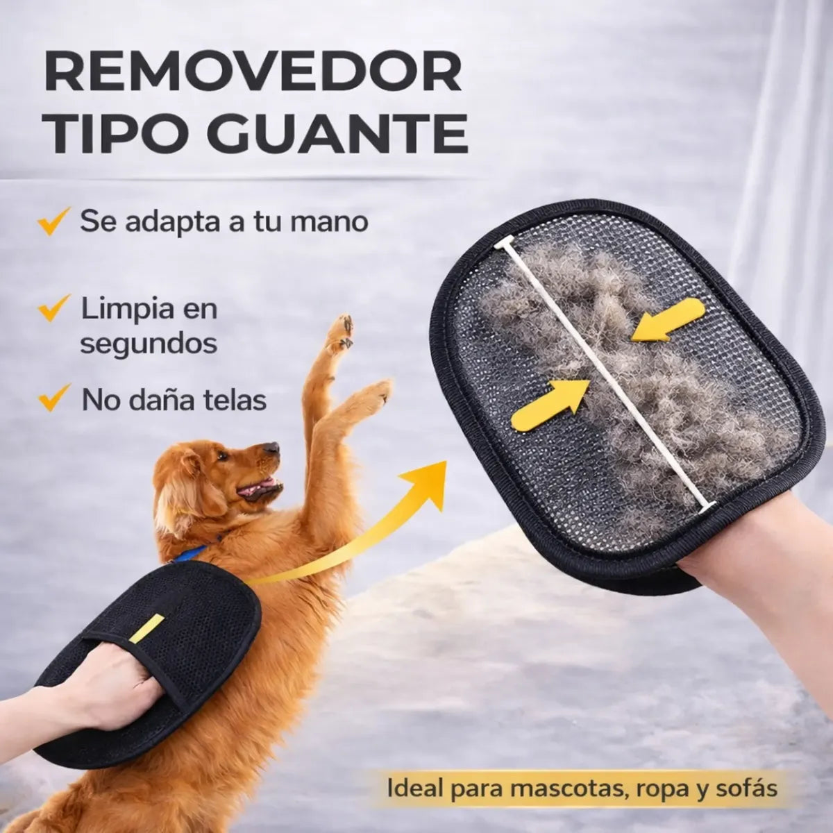 Guante Pro-Groom™: Convierte las caricias en una casa libre de pelos®