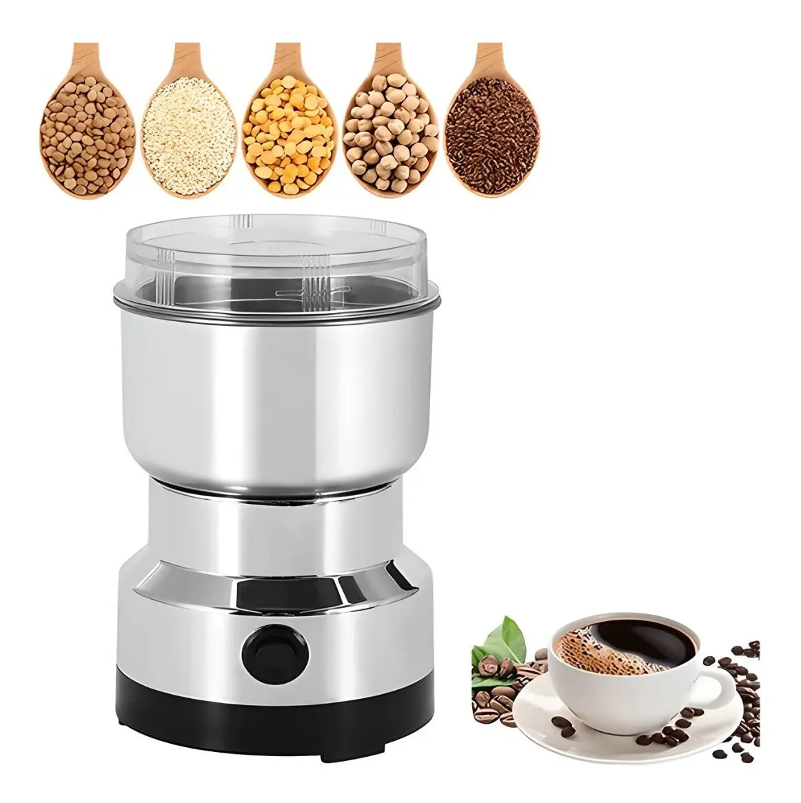 Molino Eléctrico De Café Y Especias En Acero Inoxidable Premium®
