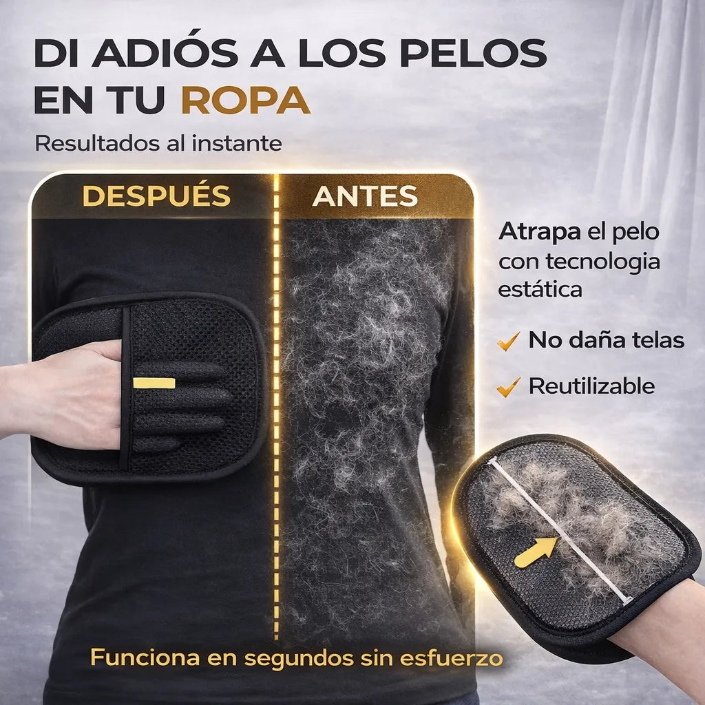 Guante Pro-Groom™: Convierte las caricias en una casa libre de pelos®