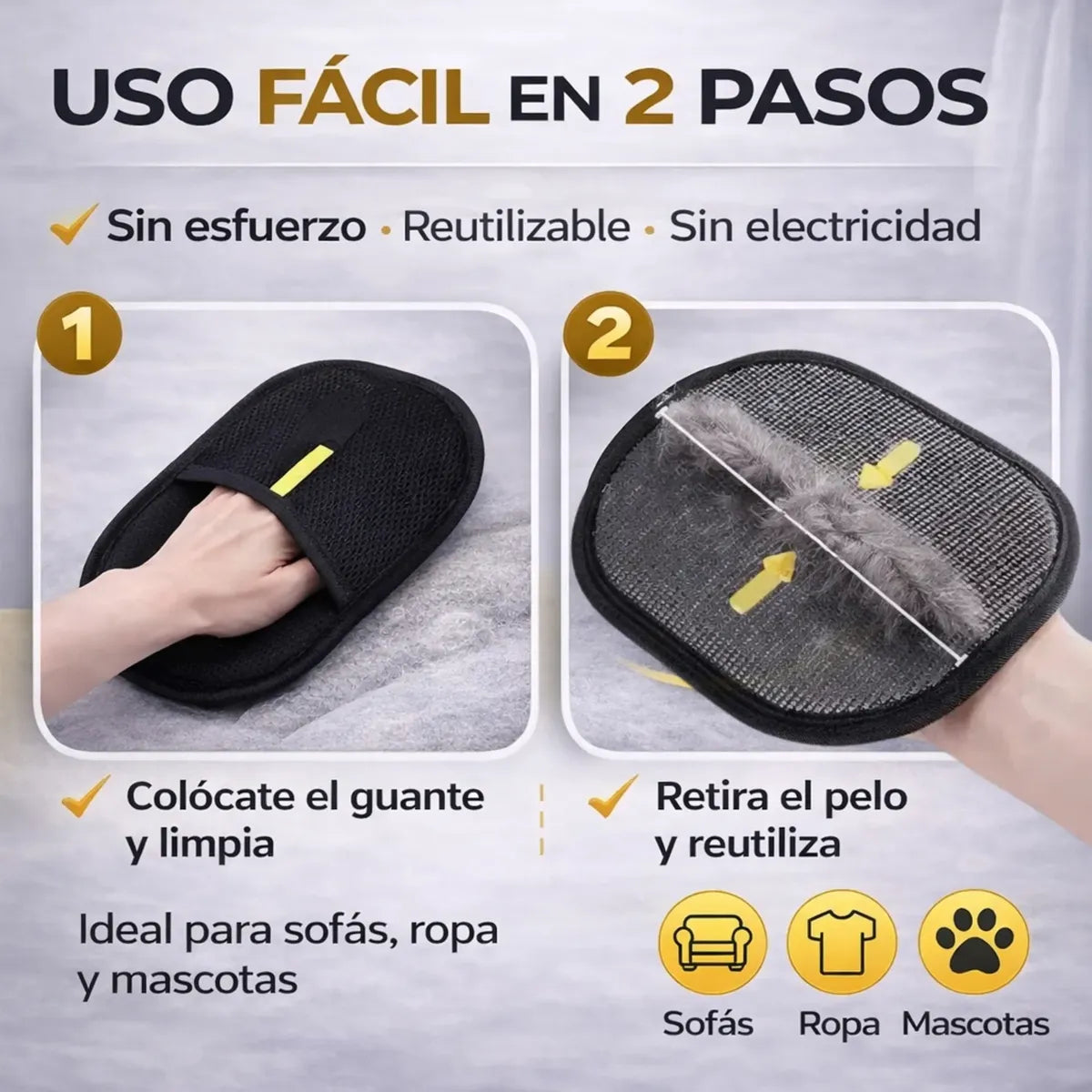 Guante Pro-Groom™: Convierte las caricias en una casa libre de pelos®