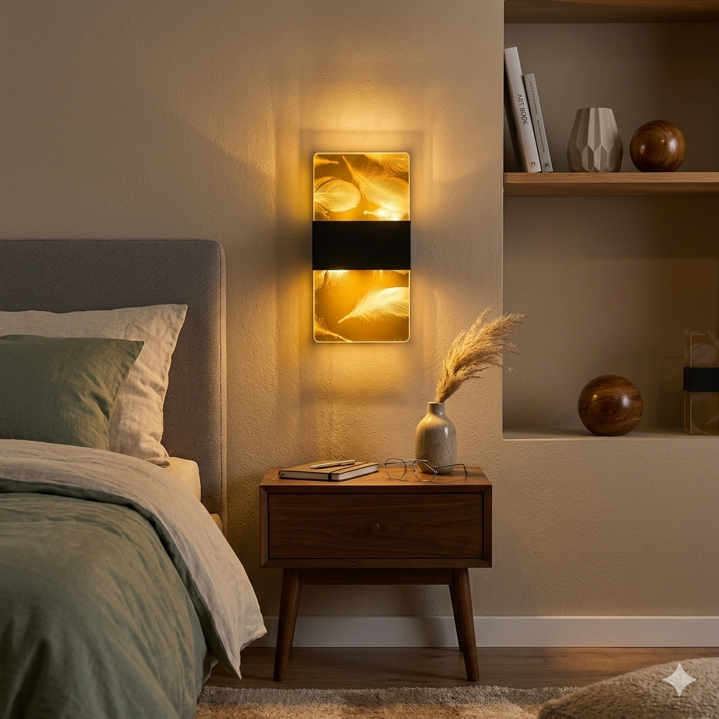 Lámpara Aplique LED de Pared Decorativa Plumas 3 Tonos | Diseño Moderno Elegante®