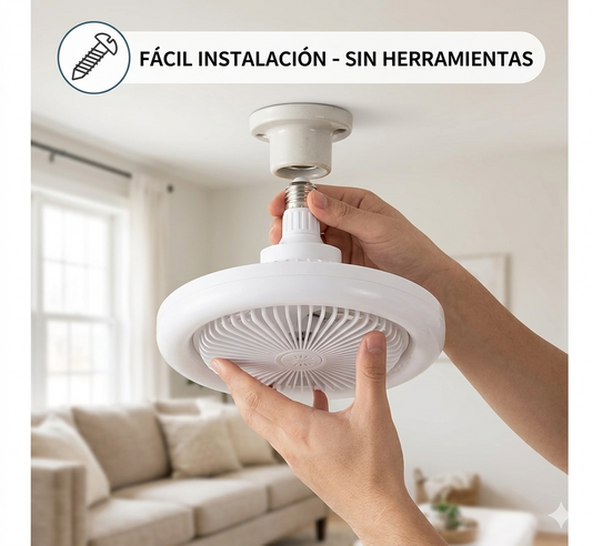FanLight Pro™: Ventilador y Lámpara LED 2-en-1 con Control Remoto®