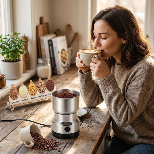 Molino Eléctrico De Café Y Especias En Acero Inoxidable Premium®