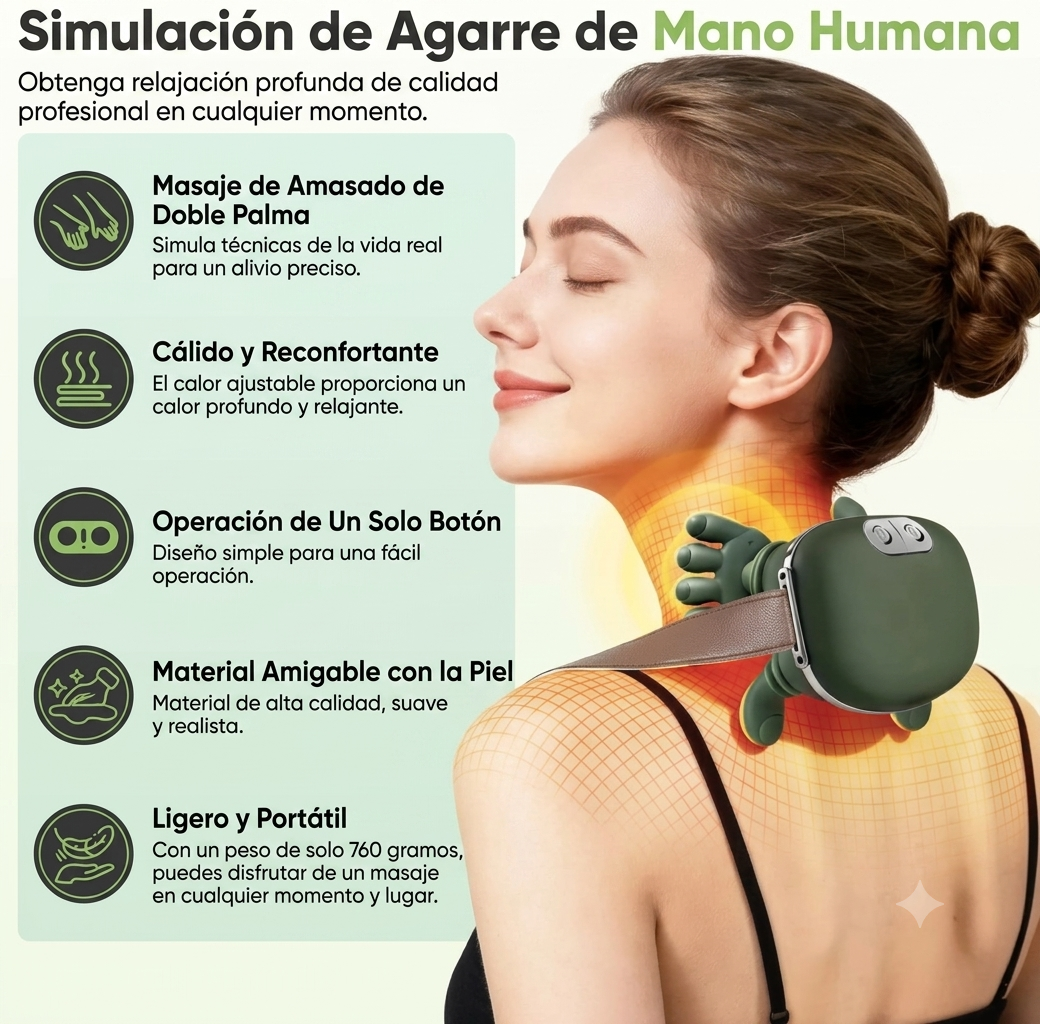 Masajeador Cervical Ergonómico 6D – Efecto Masaje Real®