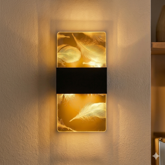 Lámpara Aplique LED de Pared Decorativa Plumas 3 Tonos | Diseño Moderno Elegante®