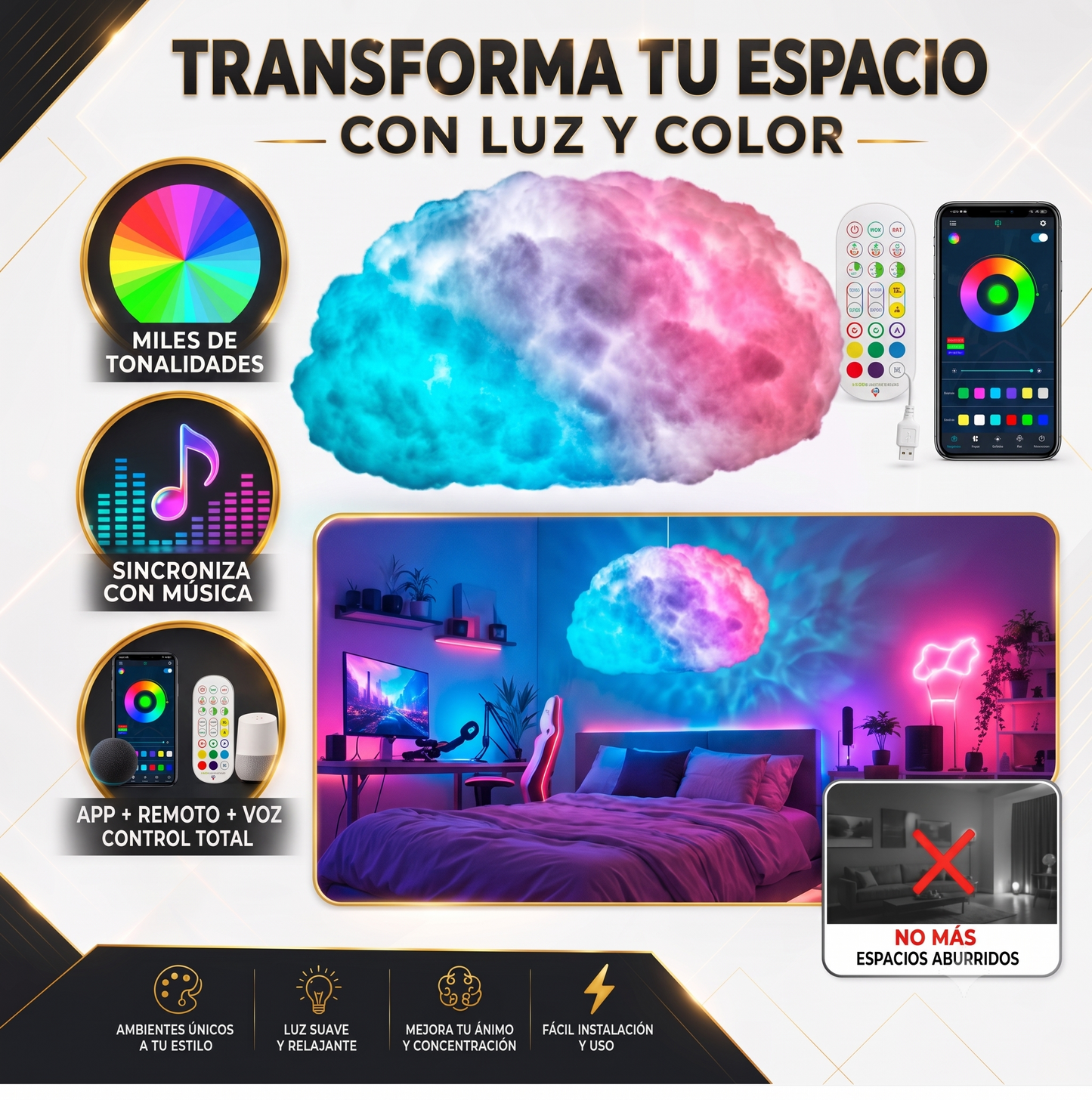 Lámpara Nube RGB Inteligente Pro ®