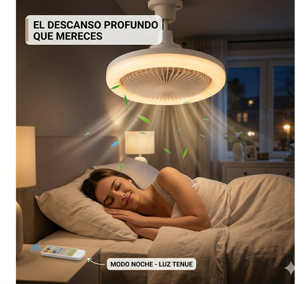 FanLight Pro™: Ventilador y Lámpara LED 2-en-1 con Control Remoto®