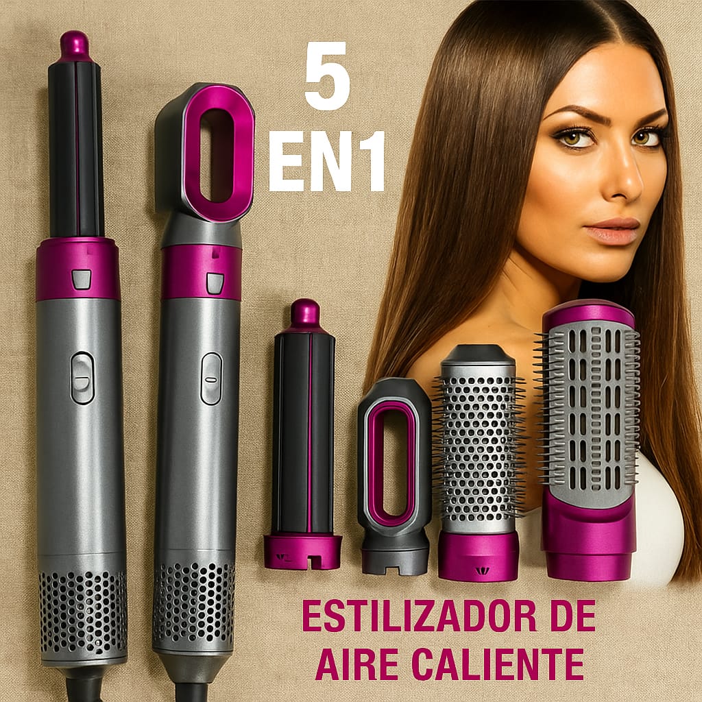 Cepillo secador 5 en 1-El secreto para un cabello brillante ®